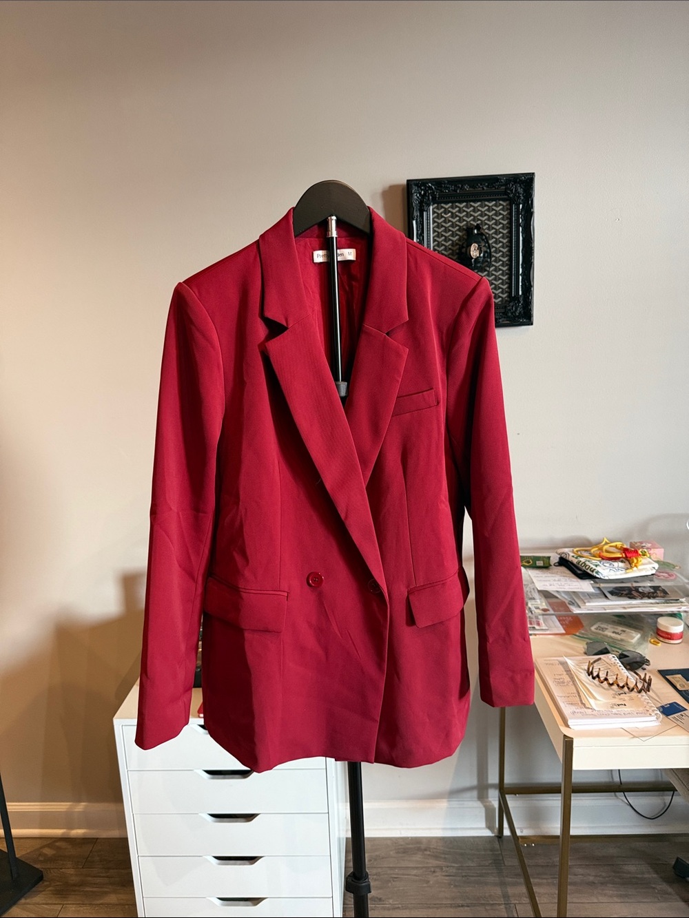 Women's Red Blazer Jacket